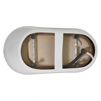 Elegant Soaking Single Slipper Bathtub - White, D 54" (BT10854GW)