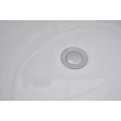 Elegant Soaking Single Slipper Bathtub - White, D 59" (BT10859GW)