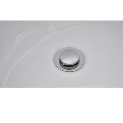 Elegant Soaking Single Slipper Bathtub - White, D 59" (BT10859GW)