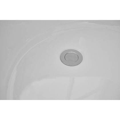 Elegant Soaking Single Slipper Bathtub - White, D 67" (BT10867GW)