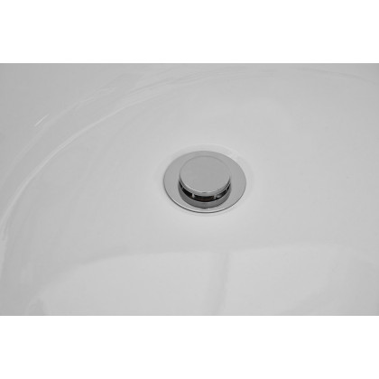 Elegant Soaking Single Slipper Bathtub - White, D 67" (BT10867GW)