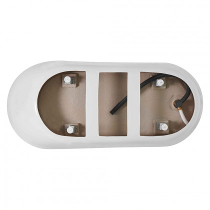 Elegant Soaking Single Slipper Bathtub - White, D 67" (BT10867GW)