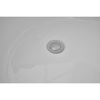 Elegant Soaking Single Slipper Bathtub - White, D 70" (BT10870GW)