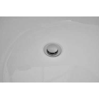 Elegant Soaking Single Slipper Bathtub - White, D 70" (BT10870GW)