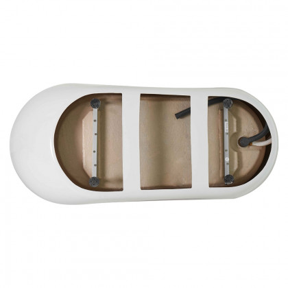 Elegant Soaking Single Slipper Bathtub - White, D 70" (BT10870GW)