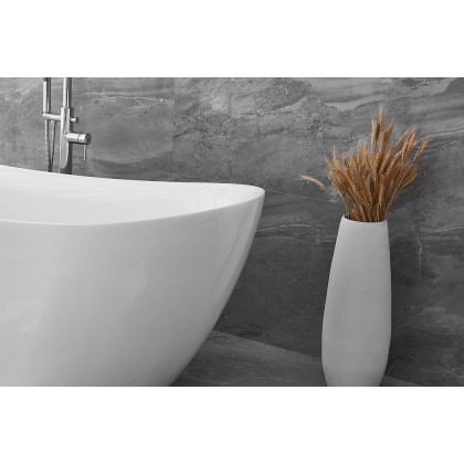 Elegant Soaking Single Slipper Bathtub - White, D 70" (BT10870GW)