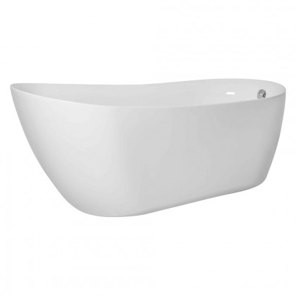 Elegant Soaking Single Slipper Bathtub - White, D 70" (BT10870GW)