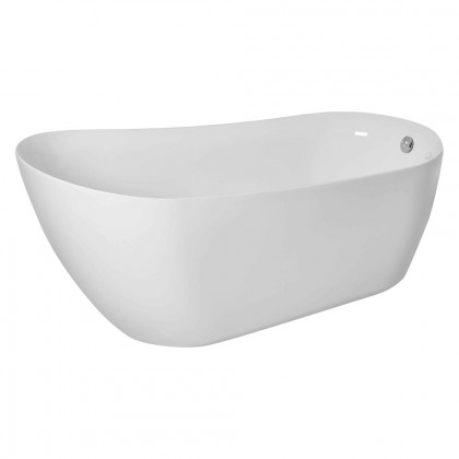 Elegant Soaking Single Slipper Bathtub - White, D 70" (BT10870GW)
