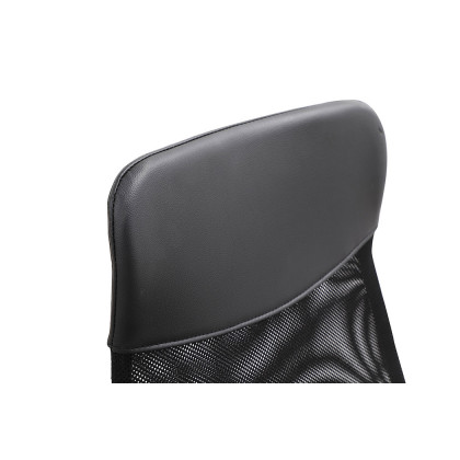 Elegant Script 23"W Vinyl Upholstered Adjustable Chair - Black (CH1001BK)
