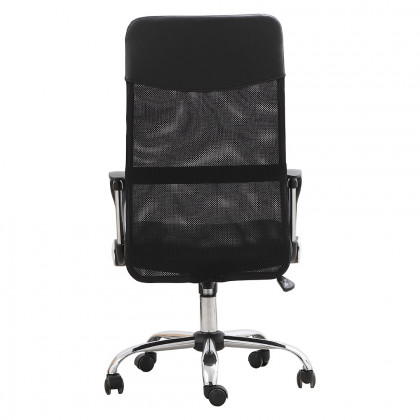 Elegant Script 23"W Vinyl Upholstered Adjustable Chair - Black (CH1001BK)