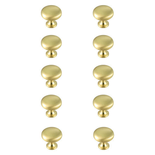 Elegant Cadon Cabinet Knob, Set of 10 - Brushed Gold (KB2002-GD-10PK)