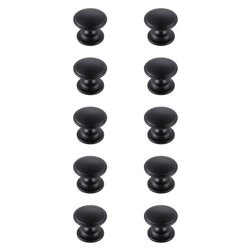 Elegant Cadon Cabinet Knob, Set of 10 - Matte Black (KB2004-MB-10PK)
