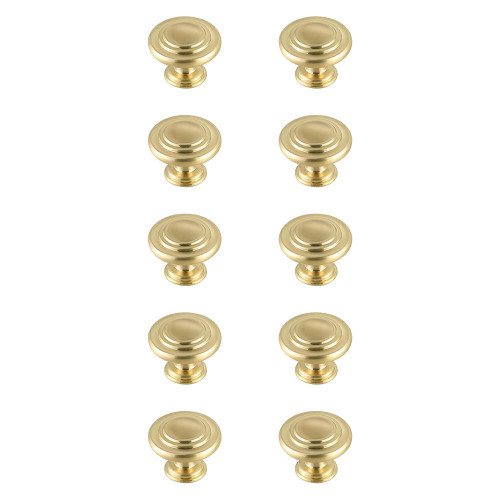 Elegant Cadon Cabinet Knob, Set of 10 - Brushed Gold (KB2006-GD-10PK)