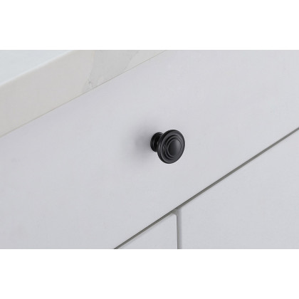 Elegant Cadon Cabinet Knob, Set of 10 - Matte Black (KB2006-MB-10PK)