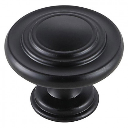 Elegant Cadon Cabinet Knob, Set of 10 - Matte Black (KB2006-MB-10PK)