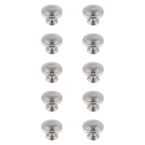 Elegant Cadon Cabinet Knob, Set of 10 - Brushed Nickel (KB2006-NK-10PK)