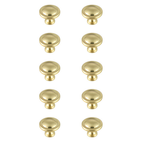 Elegant Cadon Cabinet Knob, Set of 10 - Brushed Gold (KB2007-GD-10PK)