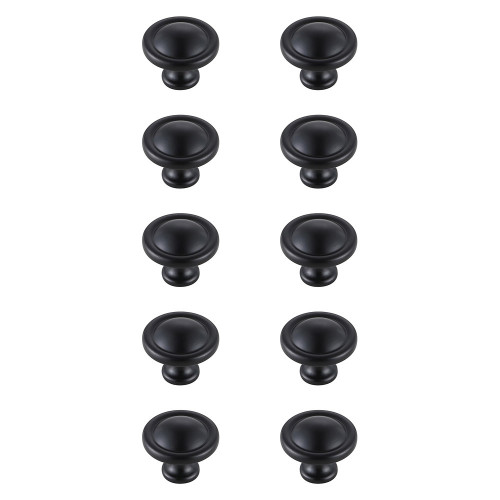 Elegant Cadon Cabinet Knob, Set of 10 - Matte Black (KB2007-MB-10PK)