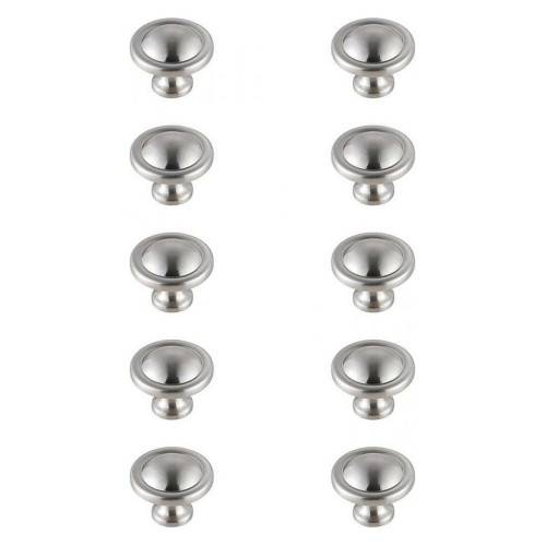 Elegant Cadon Cabinet Knob, Set of 10 - Brushed Nickel (KB2007-NK-10PK)