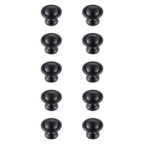 Elegant Cadon Cabinet Knob, Set of 10 - Matte Black (KB2008-MB-10PK)