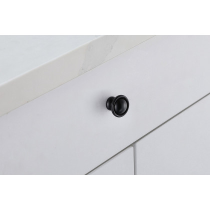 Elegant Cadon Cabinet Knob, Set of 10 - Matte Black (KB2008-MB-10PK)