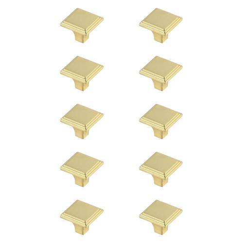 Elegant Cadon Cabinet Knob, Set of 10 - Brushed Gold (KB2012-GD-10PK)