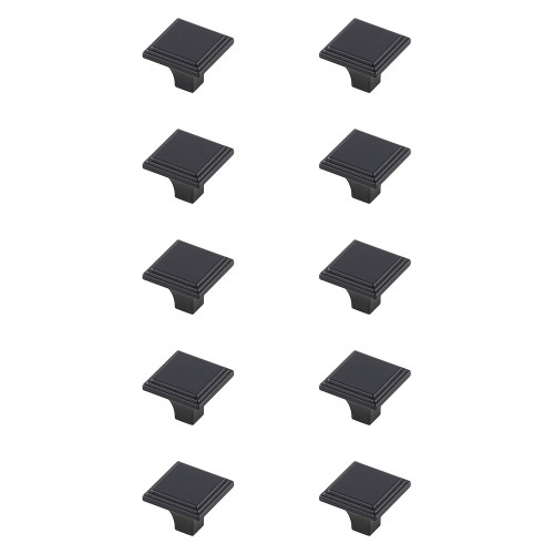 Elegant Cadon Cabinet Knob, Set of 10 - Matte Black (KB2012-MB-10PK)