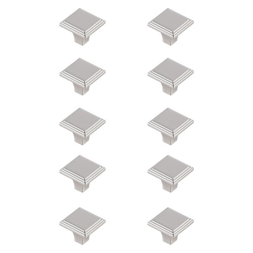 Elegant Cadon Cabinet Knob, Set of 10 - Brushed Nickel (KB2012-NK-10PK)