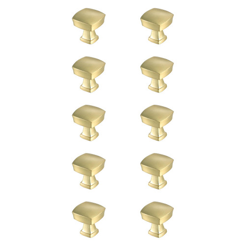 Elegant Cadon Cabinet Knob, Set of 10 - Brushed Gold (KB2022-GD-10PK)