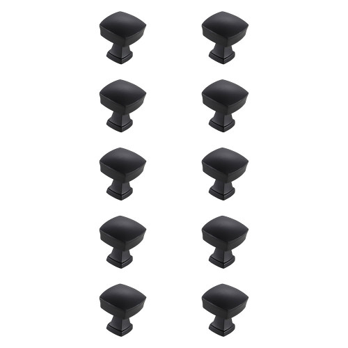 Elegant Cadon Cabinet Knob, Set of 10 - Matte Black (KB2022-MB-10PK)