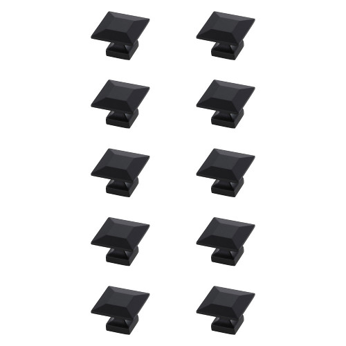 Elegant Cadon Cabinet Knob, Set of 10 - Matte Black (KB2025-MB-10PK)