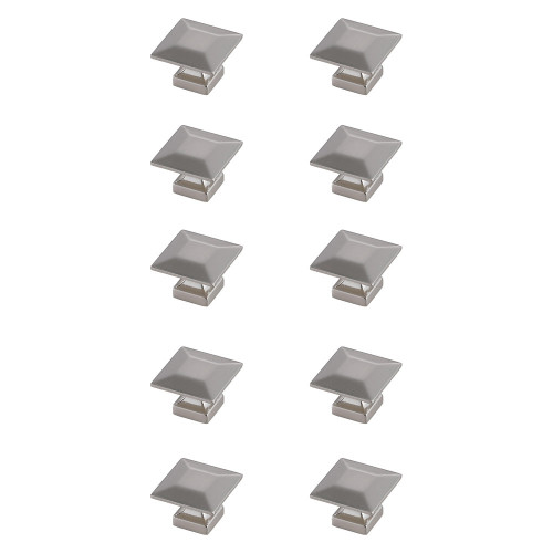 Elegant Cadon Cabinet Knob, Set of 10 - Brushed Nickel (KB2025-NK-10PK)