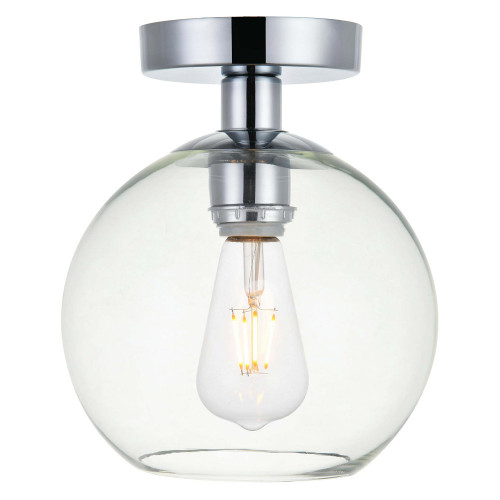 Elegant Baxter 1-Light Flush Mount - Chrome, L 7,9" (LD2204C)