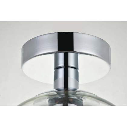 Elegant Baxter 1-Light Flush Mount - Chrome, L 7,9" (LD2204C)