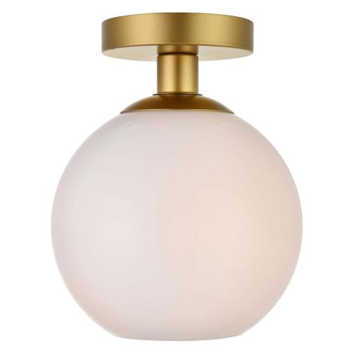 Elegant Baxter 1-Light Flush Mount - Brass, L 7,9" (LD2205BR)