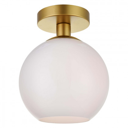 Elegant Baxter 1-Light Flush Mount - Brass, L 7,9" (LD2205BR)
