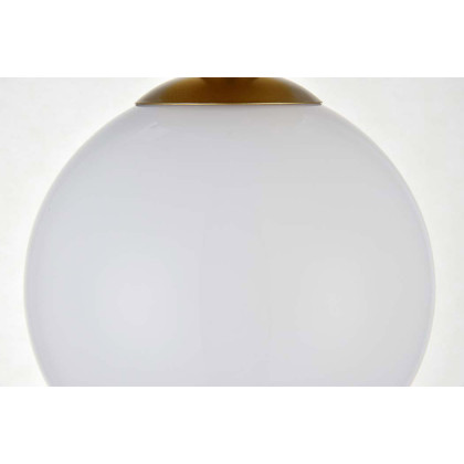 Elegant Baxter 1-Light Flush Mount - Brass, L 7,9" (LD2205BR)