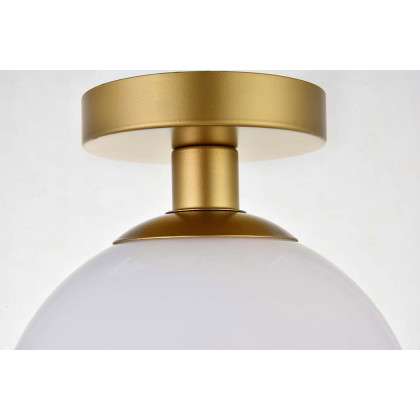 Elegant Baxter 1-Light Flush Mount - Brass, L 7,9" (LD2205BR)