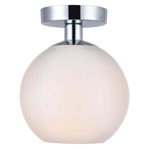 Elegant Baxter 1-Light Flush Mount - Chrome, L 7,9" (LD2205C)