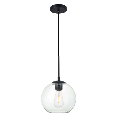Elegant Baxter 1-Light Pendant - Black, L 7.9" (LD2206BK)