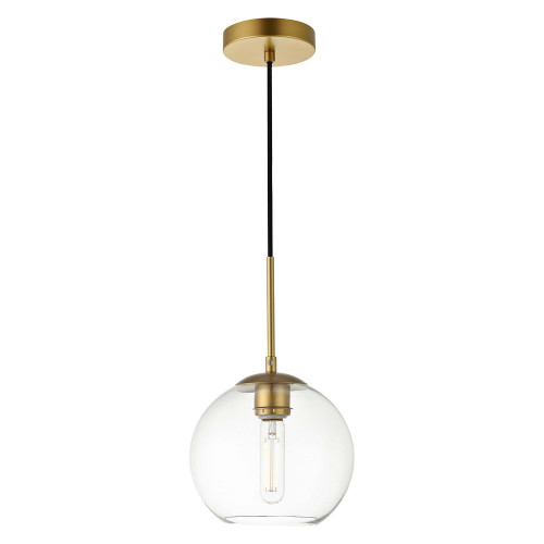 Elegant Baxter 1-Light Pendant - Brass, L 7.9" (LD2206BR)