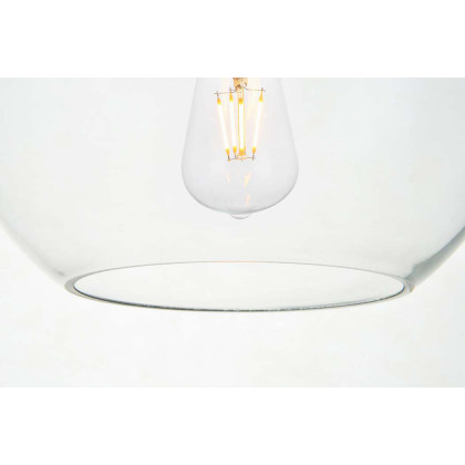 Elegant Baxter 1-Light Pendant - Brass, L 7.9" (LD2206BR)