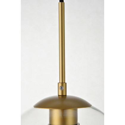 Elegant Baxter 1-Light Pendant - Brass, L 7.9" (LD2206BR)