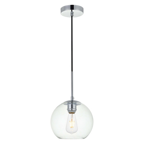 Elegant Baxter 1-Light Pendant - Chrome, L 7.9" (LD2206C)