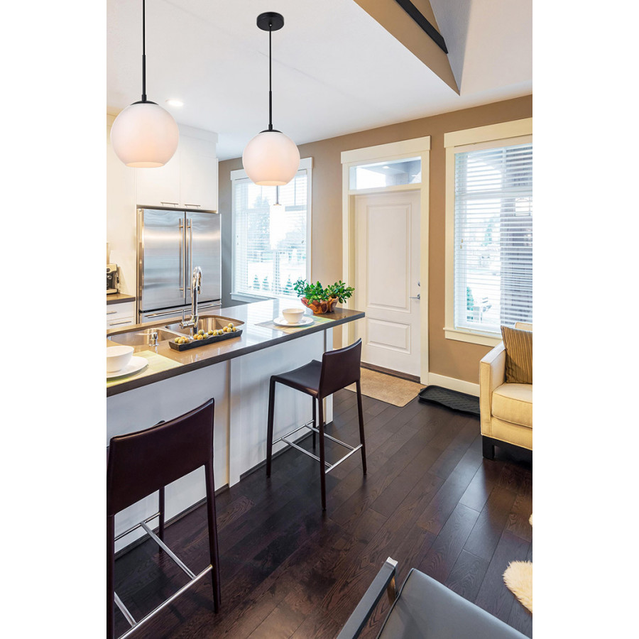 Elegant Baxter 1-Light Pendant - Black, L 7.9" (LD2207BK)