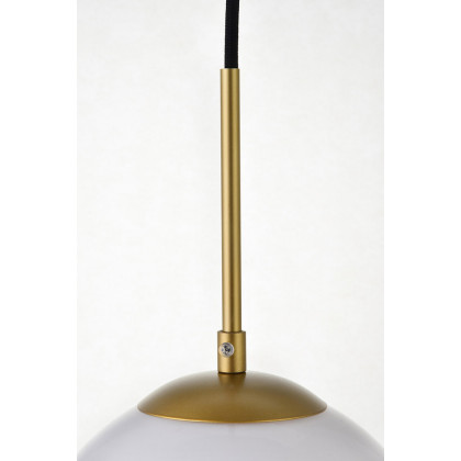 Elegant Baxter 1-Light Pendant - Brass, L 7.9" (LD2207BR)