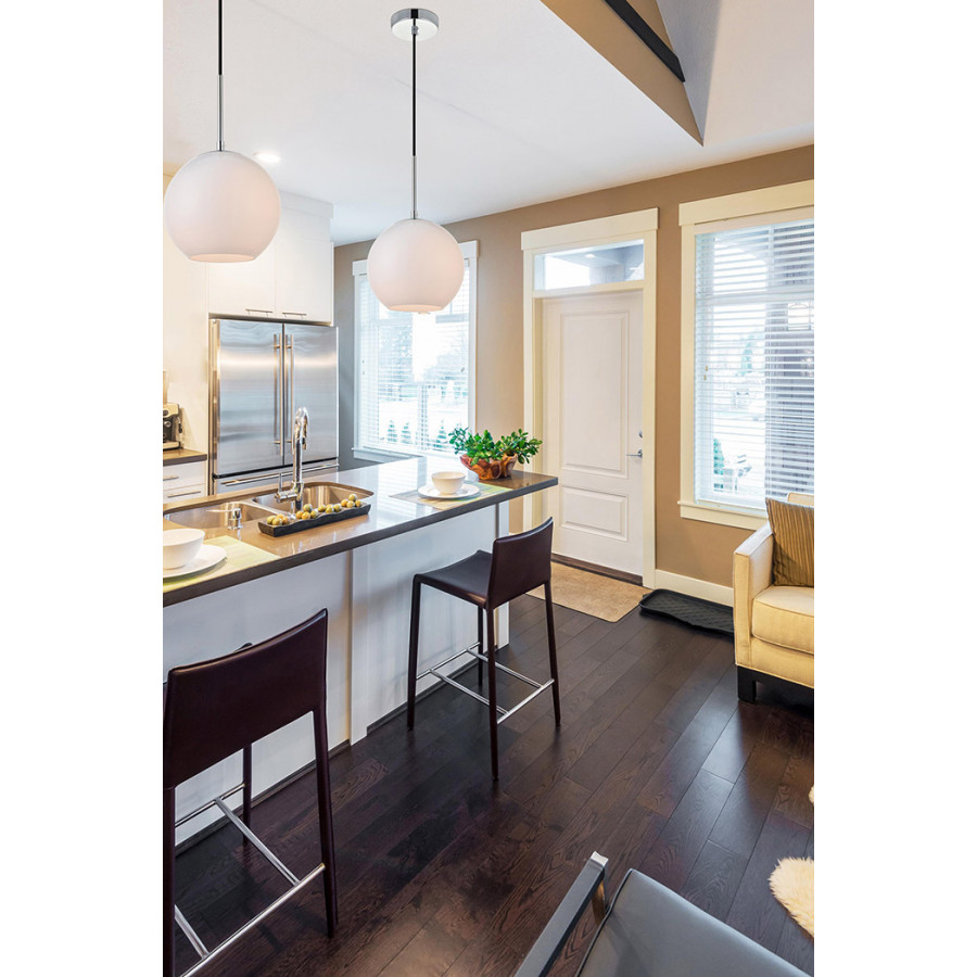 Elegant Baxter 1-Light Pendant - Chrome, L 7.9" (LD2207C)