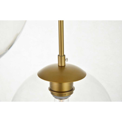 Elegant Baxter 3-Light Pendant - Brass, L 18.1" (LD2208BR)