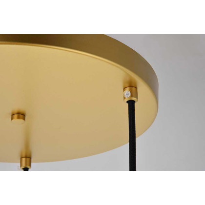 Elegant Baxter 3-Light Pendant - Brass, L 18.1" (LD2208BR)