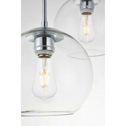 Elegant Baxter 3-Light Pendant - Chrome, L 18.1" (LD2208C)